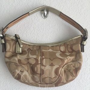 Coach Gold/Tan Hobo Purse